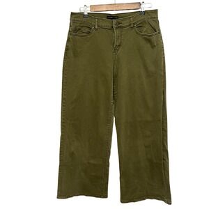Sincerely Jules Olive Green Cotton Stretch Wide Leg Pants Women's Size 9/29